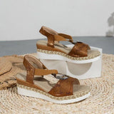 Breakj Women's Shoes Sandals 2025 Summer New Flat Bottom Slope And Fish Mouth Casual Women's Sandals