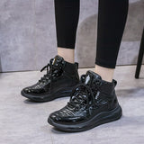 Women Plush Shoes Winter Boots Non-Slip Female Waterproof Outdoor Shoes Warm Sneaker Snow Boots Comfortable Plus 44