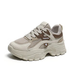 Breakj Korean Version Of The Thick Platform Dad Shoes 2025 Spring New Street Shot Student Running Sneakers Increased Casual QRJ