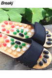 Shoes Mens Slides Cobblestone Accupressure Foot Indoor Chinese Medicine Pedicure Acupoint Healthcare Flat