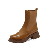 2021 Luxury Chelsea Boots Women Ankle Boots Chunky Winter Shoes Platform Ankle Boots Slip On Chunky Heel Boot NEW Ladies