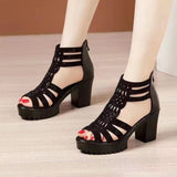 Breakj Fashion Sandals Women 2025 Summer New Fish Mouth Toe Roman Sandals With Breathable Mother