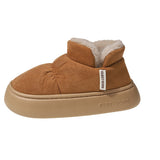 Bread Shoes Winter Soft Soles Warm On The Slings Feel Slippers Thick-Soled Plush Couple Wearing All-Inclusive Cotton Shoes