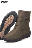 Boots Brand Women Winter Boots Mother Shoes Antiskid Waterproof Flexible Women Fashion Casual Boots Plus