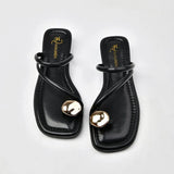 Breakj Spring And Summer New French Fairy Style Toe Slippers Women's Fashion Wear Flat And Cool