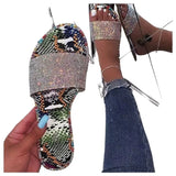 Breakj Large-Size 43 Water Drill Cool Slippers Women's Word Drag Women's Sandals Summer New Slippers