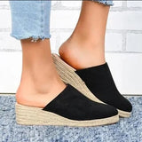Summer Shoes Clogs Wedge Roman Sandals Suit Female Beige Women's Heels Muffins shoe Comfort Platform Gladiator Black
