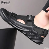 Men's Large Size Soft Sole 2023 Summer New Slippers Baotou Breathable Beach Shoes Outdoor Casual Shoes Chaussure