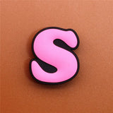 PVC Capital English Letters Shoe Charms Shoes Accessories Croc Shoe Buckle Decorations Ormaments fit JIBZ Party Kid's