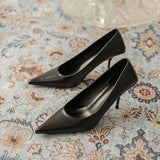 Women 8cm High Heels Pumps Office Ladies Designer White Green Black Heels Prom Stiletto Dress Party Shoes