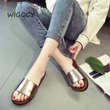 toe home flat slippers women 2019 new summer shoes woman Concise Fashion White Simple Slip Indoor Casual ladies