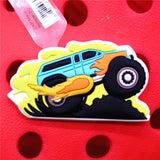 Red Bear PVC Shoe Charms Accessories Ice Cream Chocolate Donut Racing Shoe Buckle Decorations fit Kids X-mas Party Gifts