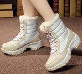Boots Non-slip Waterproof Winter Ankle Snow Boots Women Platform Winter Shoes With Thick Fur Botas Mujer Thigh High