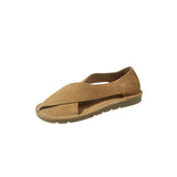 Breakj Baotou Hollow Beach Sandals Women's Summer French Retro Flat Bottom Wear Bag And Cool Slippers