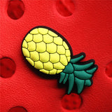 PVC Fruits Shoe Buckle Accessories Cute Pineapple Peach Banana Shoe Decoration Jibz for Croc Charms Bracelets Kids