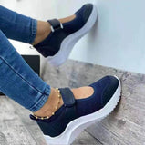 Breakj Casual Single-Shoe Women's 2023 Summer New Slope And Magic Sticker Casual Large-Size Sports Women's