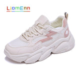 Women's Chunky Sneakers 2021 Platform Sports Shoes White Sneakers Vulcanized Casual Dad Shoes Tennis Female