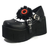 New Chunky Platform Pumps 2023 Spring Summer Gothic Super High Heels Mary Jane Shoes Fashion Crystal Dress Shoes