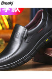 Men's Genuine Leather Shoes 38-46 Head Leather Soft Anti-slip Rubber Loafers Shoes Man Casual Real Leather