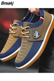 Men's Canvas Shoes Lightweight Sports Shoes Summer Men Mesh Breathable Vulcanized Shoe Lace Up Man Sneakers Working
