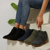Breakj Autumn And Winter New Large-Size Tip Side Zipper Fashion Comfortable Short Boots Women