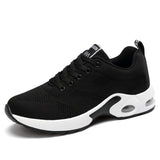Women Red Sneakers Ladies Air Cushion Shoes Woman Mesh Sneakers Female Breathable Flats Increase Womens Casual
