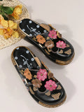 Breakj Wind Plum Totem Thick Bottom Cool Slippers Women's Summer New Pine Cake And Bao Head Slippers Women's Anti-Slip Women