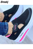 Women Casual Sports Shoes Vulcanized Leisure Sneakers Breathable Mesh Platform Shoes Designer Comfortable Ladies