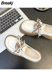 Woman Flats Shallow Mouth Dress Basic PU Rubber Med Shoes Woman Flats Shallow Mouth Dress Med PU