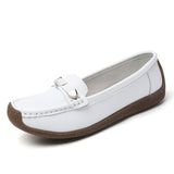 Breakj Size Women's Shoes New Soft-Soled Bean Shoes Women's Leisure Flat Shoes Light Feet Mother Shoes