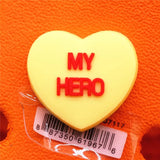 1pcs Ghost PVC Shoe Charms Accessories Decorations Lovely Sweethearts Heart-shaped Designer Croc Jibz Buckle Girls