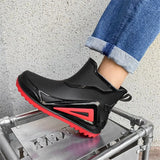 Low Rain Shoes for Men Waterproof Slip on Loafers Rain Shoes Men's Galoshes Rubber Rain Shoes Male Rubber Ankle