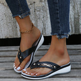Breakj Spring And Summer New Sandals Women's Beach Sandals Metal Buckle Slope And Fashion Casual Large Size Women's Cool