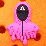 Sale 1pcs Squid Game Croc Charms Buckle 33 Popular Korean Dramas PVC Shoe Decorations Accessories fit jibz Xmas Gifts
