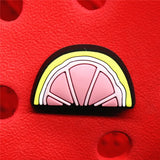 PVC Fruits Shoe Buckle Accessories Cute Pineapple Peach Banana Shoe Decoration Jibz for Croc Charms Bracelets Kids