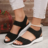 Breakj Casual Foot Fashion Sandals Women 2025 New Sports Word Flying Flat Bottom Fish Mouth