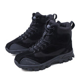 Military Boots Men Genuine Leather US Army Hunting Trekking Camping Mountaineering Winter Work Shoes Zapatos