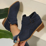 Breakj Autumn And Winter New Large-Size Tip Side Zipper Fashion Comfortable Short Boots Women