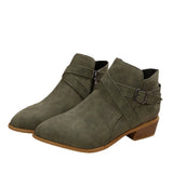Breakj Autumn And Winter New Large-Size Tip Side Zipper Fashion Comfortable Short Boots Women