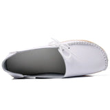 Leather Autumn Woman Loafers Female Slip On Ballet Bowtie Women's Shoe New Moccasins Women Flats Shoes Chaussures