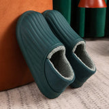 Waterproof Non-Slip Home Slippers Men Cotton Shoe EVA Slippers Winter Warm Indoor Ladies Soft Couples Platform Shoes