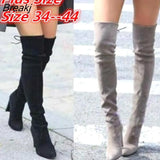 New Faux Suede Slim Boots Sexy Over The Knee High Women Fashion Winter Thigh High Boots Shoes Woman Fashion Botas