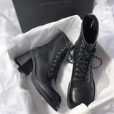 Breakj Fashion After Zipper Fashion Boots 2025 New Korean Version Of The Round Head With Martin Boots Women's