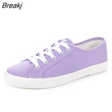 Couple Canvas Shoes Summer Shoes Lace Up Student Cloth Shoes Womens Flats White Sneakers Women Board