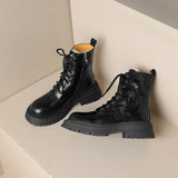 Old Model Continues To Produce ~ Autumn And Winter Sheep Leather Martin Boots Women's Lace-Up With Thick Anti-Slip Short Boots Women's Thick Heel Wool