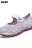 Soft Mom Sneakers 2023 Summer Breathable Mesh Travel Casual Shoes for Women Comfort Lightweight Flat Sport