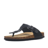 Men Garden Slippers PU Leather Men's Cork Sandals Fashion Black Flip Flops For Men Women Unisex Mule Clogs