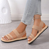 Breakj Women Wear The New Summer Flat Students Roman Sandals Women Round Head Breathable Soft Bottom Beach Sandals