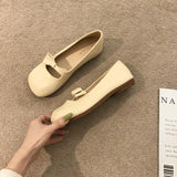 Head Evening Wind Literary Soft-Soled Single Shoes Women 2025 New Fairy Vintage Bow Bean Bean Shoes Women's Single