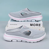 Men Casual Mules Mesh Breathable Flat Slippers Summer Couple Shoes Large Size Loafers Fashion Shoes Men Street